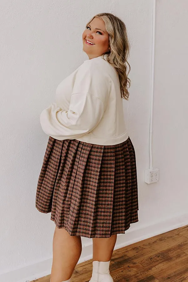 Pumpkin Patch Pretty Plaid Mini Dress Curves