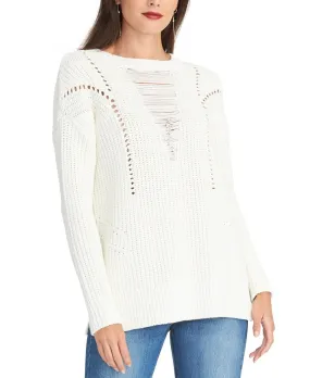 Rachel Roy Women's Textured Sweater White Size Small