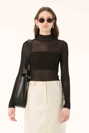 REO KNIT TOP BLACK