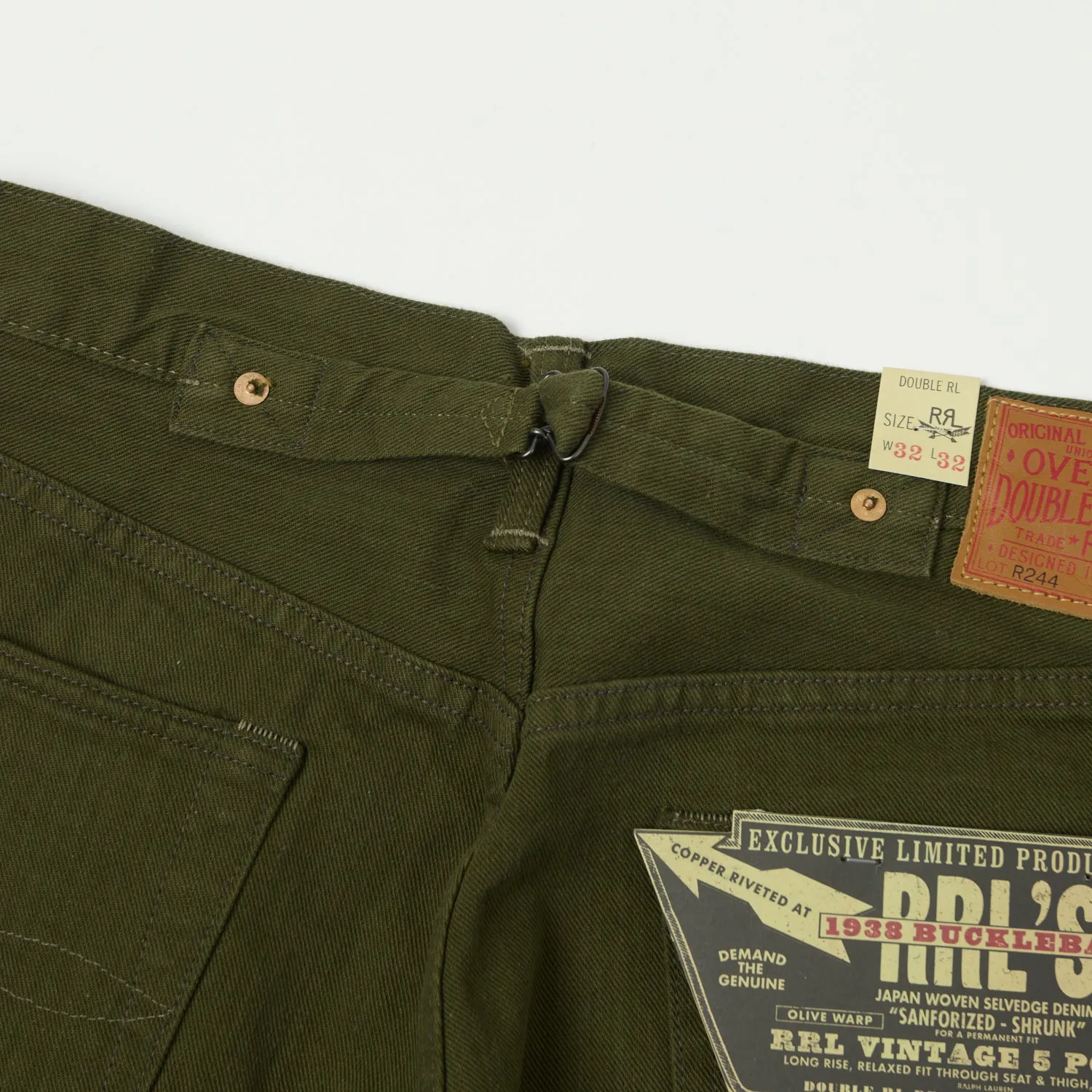 RRL Limited Edition Olive Selvedge Jean - One Wash