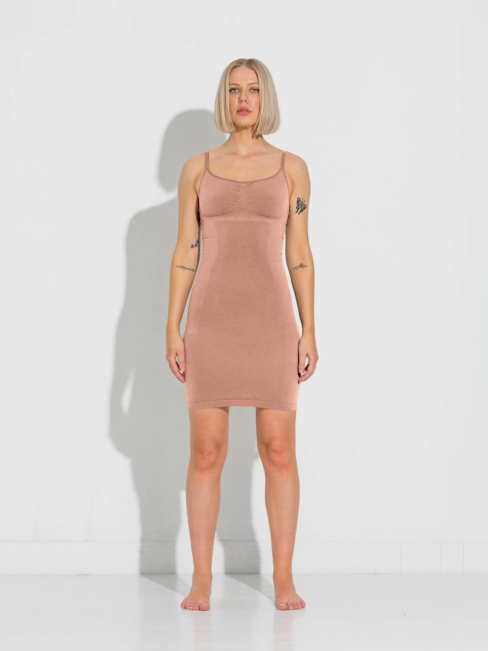 Second Skin Slip Dress - Tan