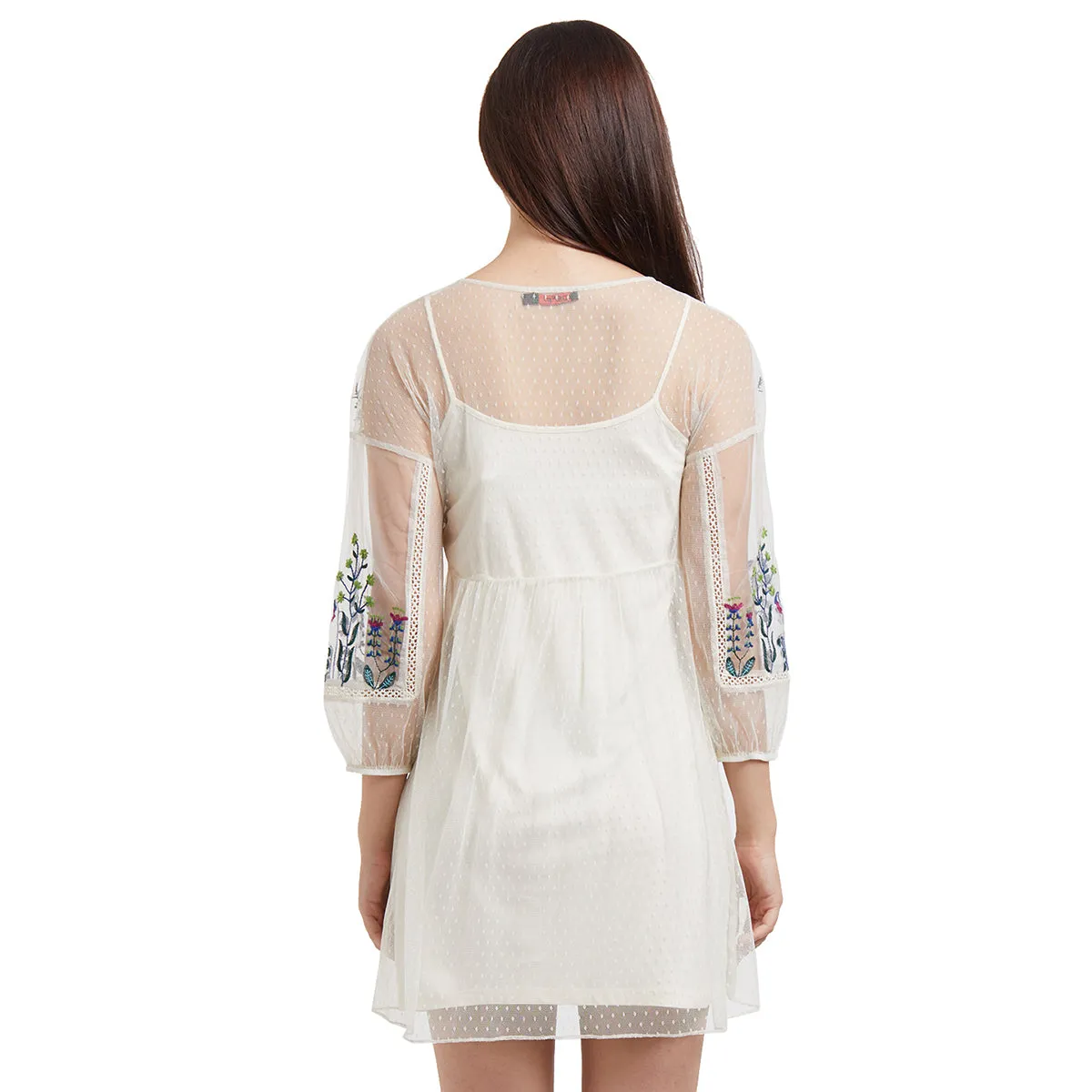 Self Design Lace Dress