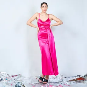 Silky slip long dress wholesale
