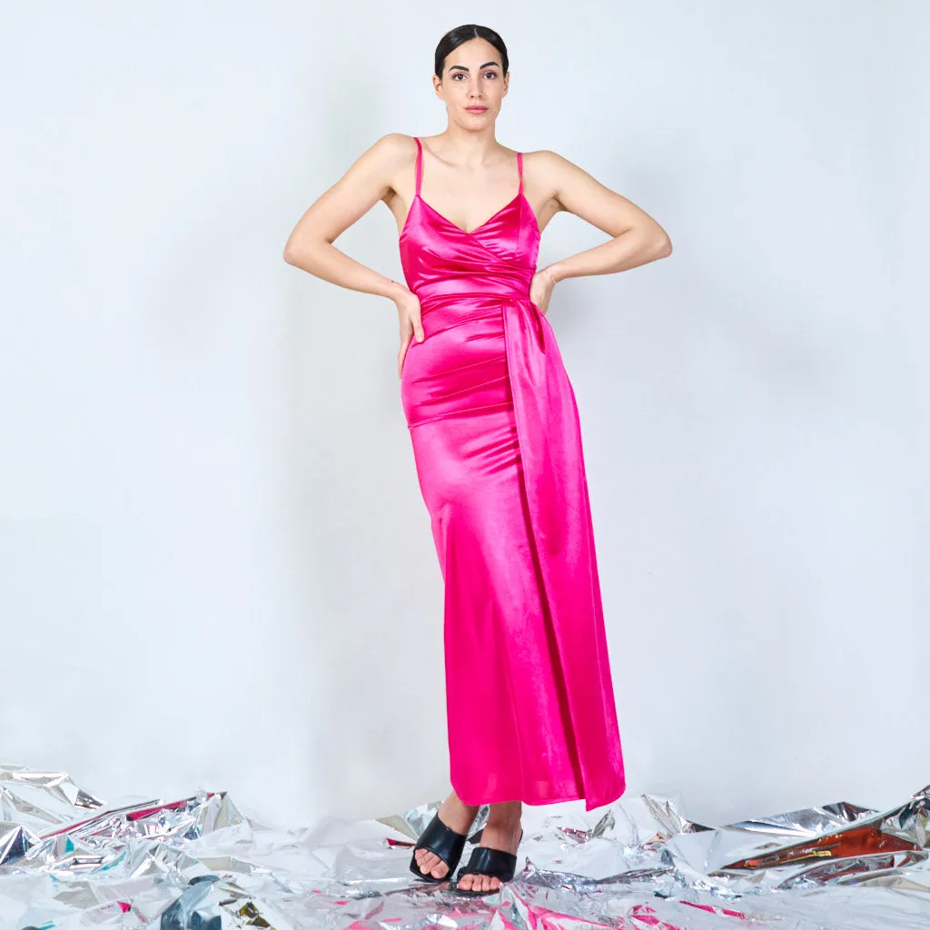 Silky slip long dress wholesale