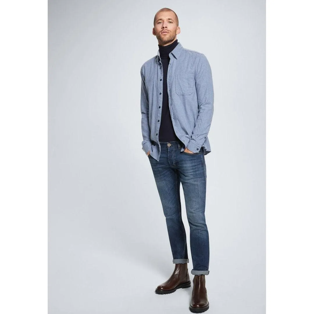 Strellson Carver Mens Cotton Blue Shirt