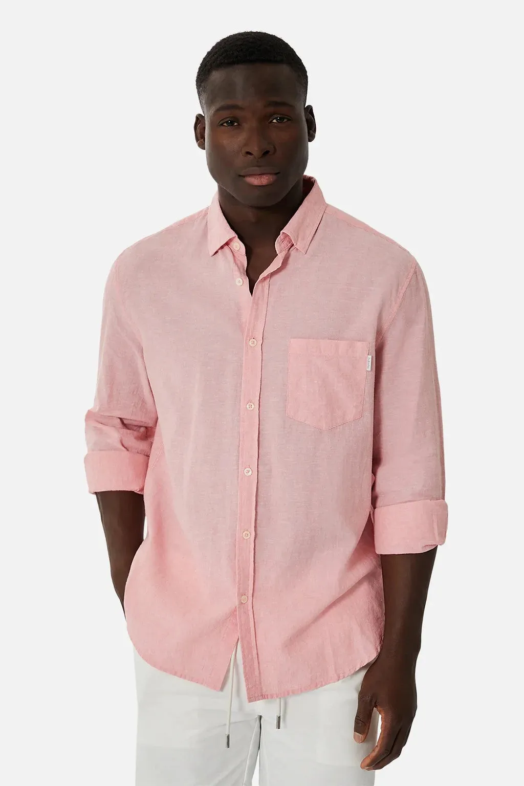 The Cammello Linen Shirt - Coral