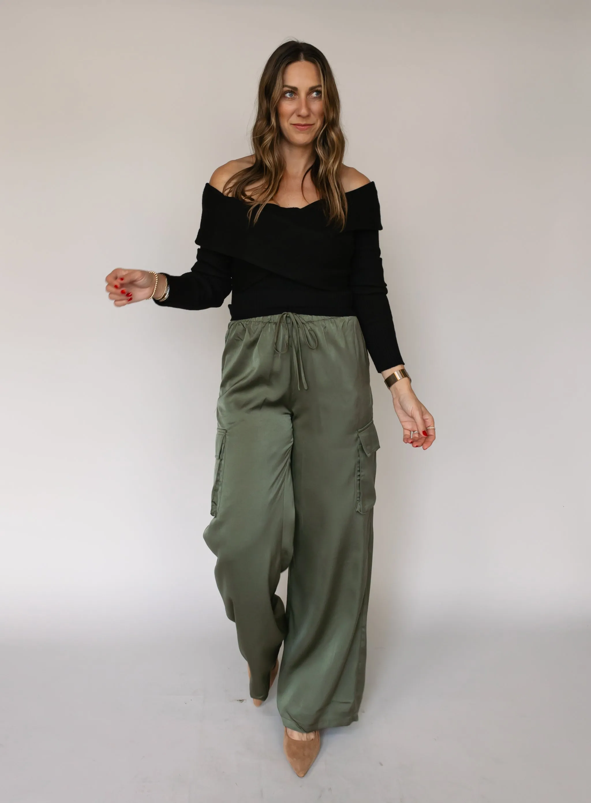 Tia Off Shoulder Top - Black