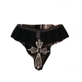 Vampire Velvet Cross Medallion Choker