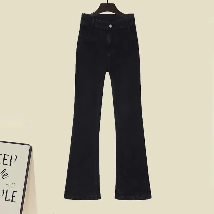 Vintage Love Heart Sweater Casual Pants Two Piece Set