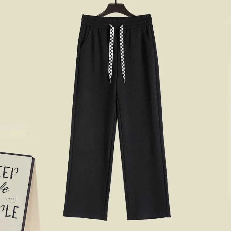 Vintage Love Heart Sweater Casual Pants Two Piece Set