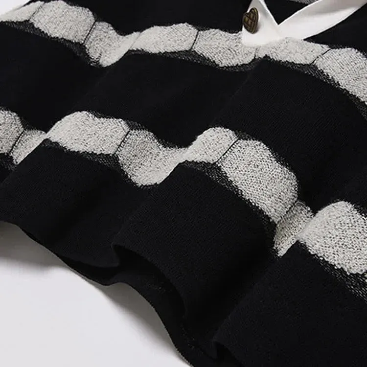 Vintage Love Heart Sweater Casual Pants Two Piece Set