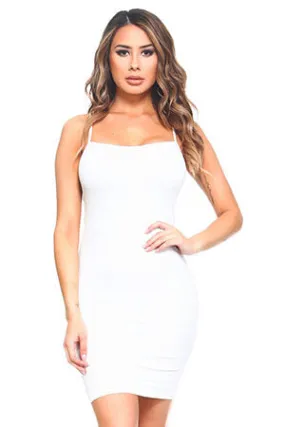 White Seamless Cami Slip Dress