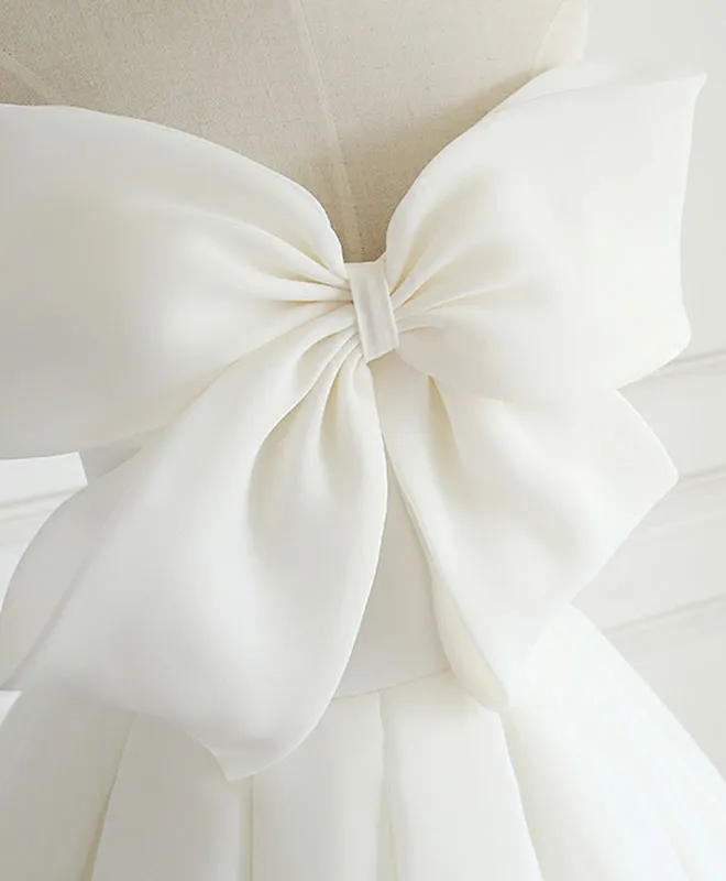 White Sweetheart  Long Prom Dress, White Formal Dress