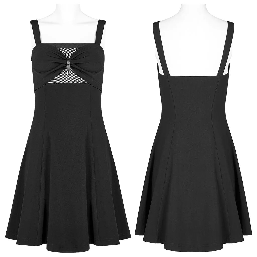 Women's Punk Bowknot Slip Dress