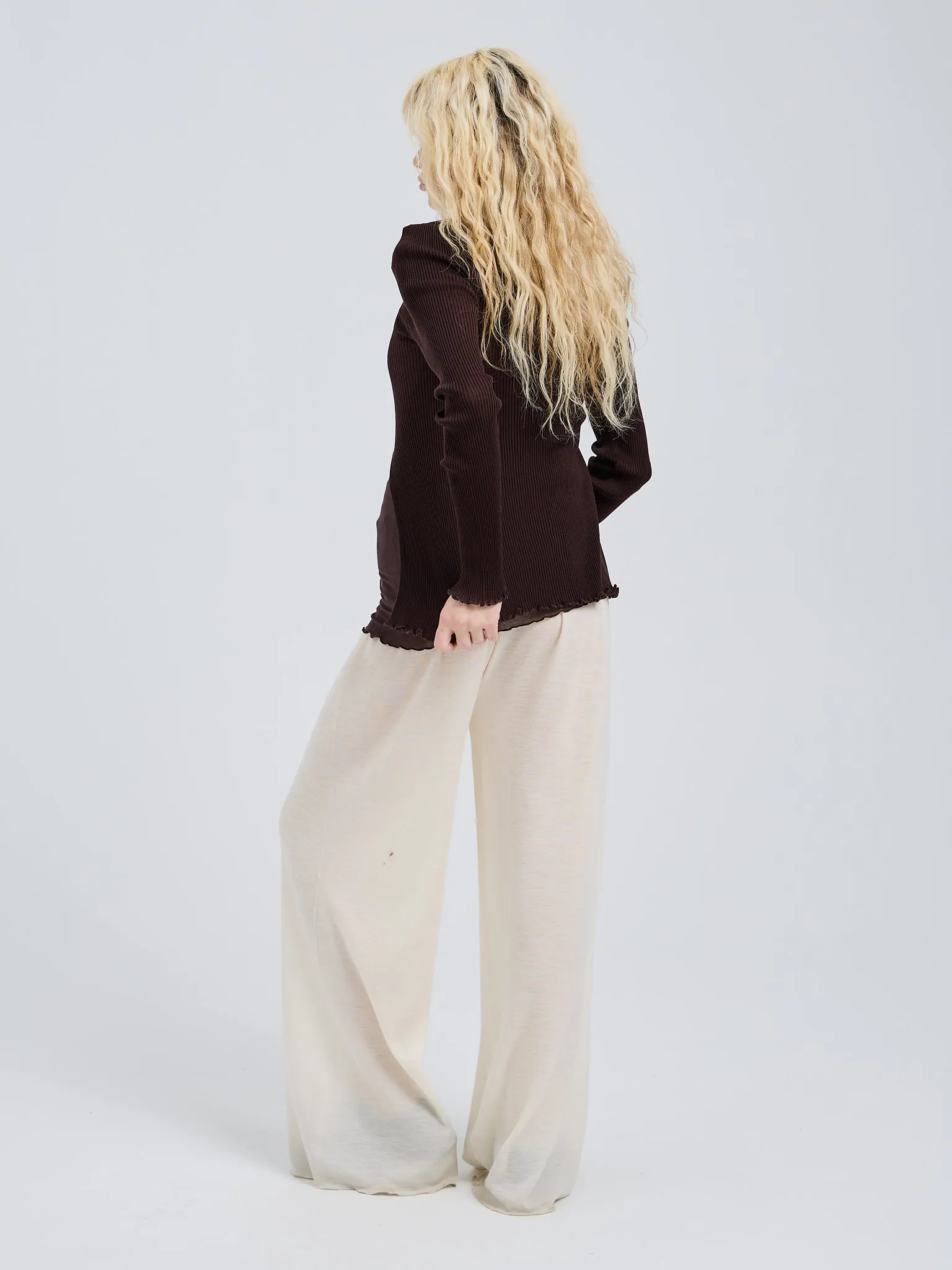 Woolen Cardigan | Merino wool - Dark Brown