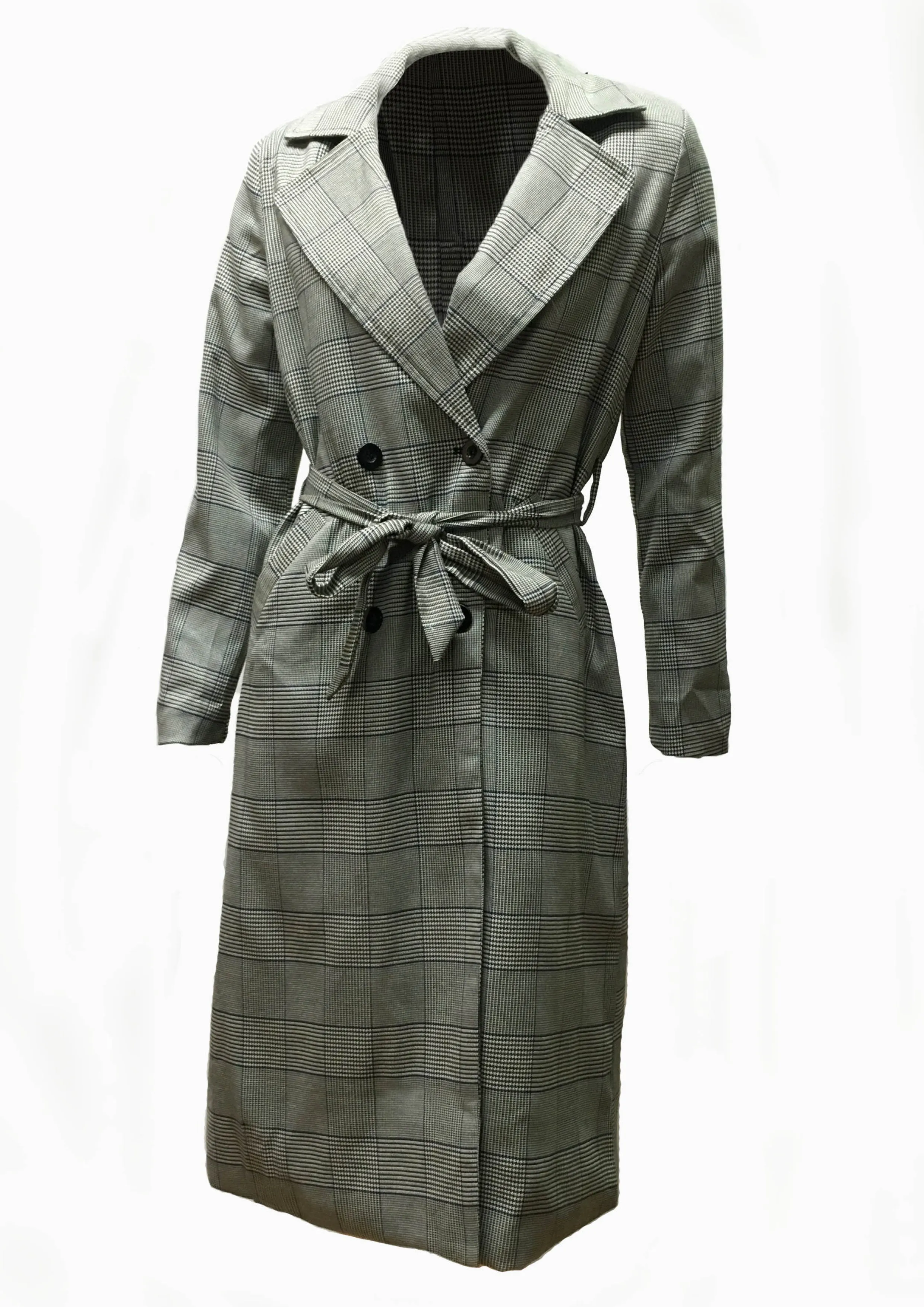 WW0103SS Check Print Trench Coat (Pack)