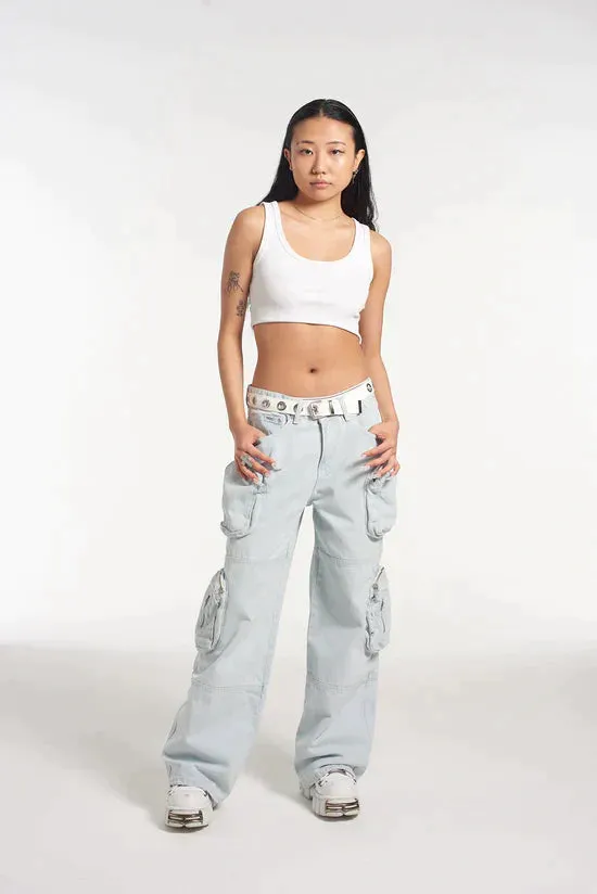 ZIP COMBAT STONEWASH RELEASE JEAN