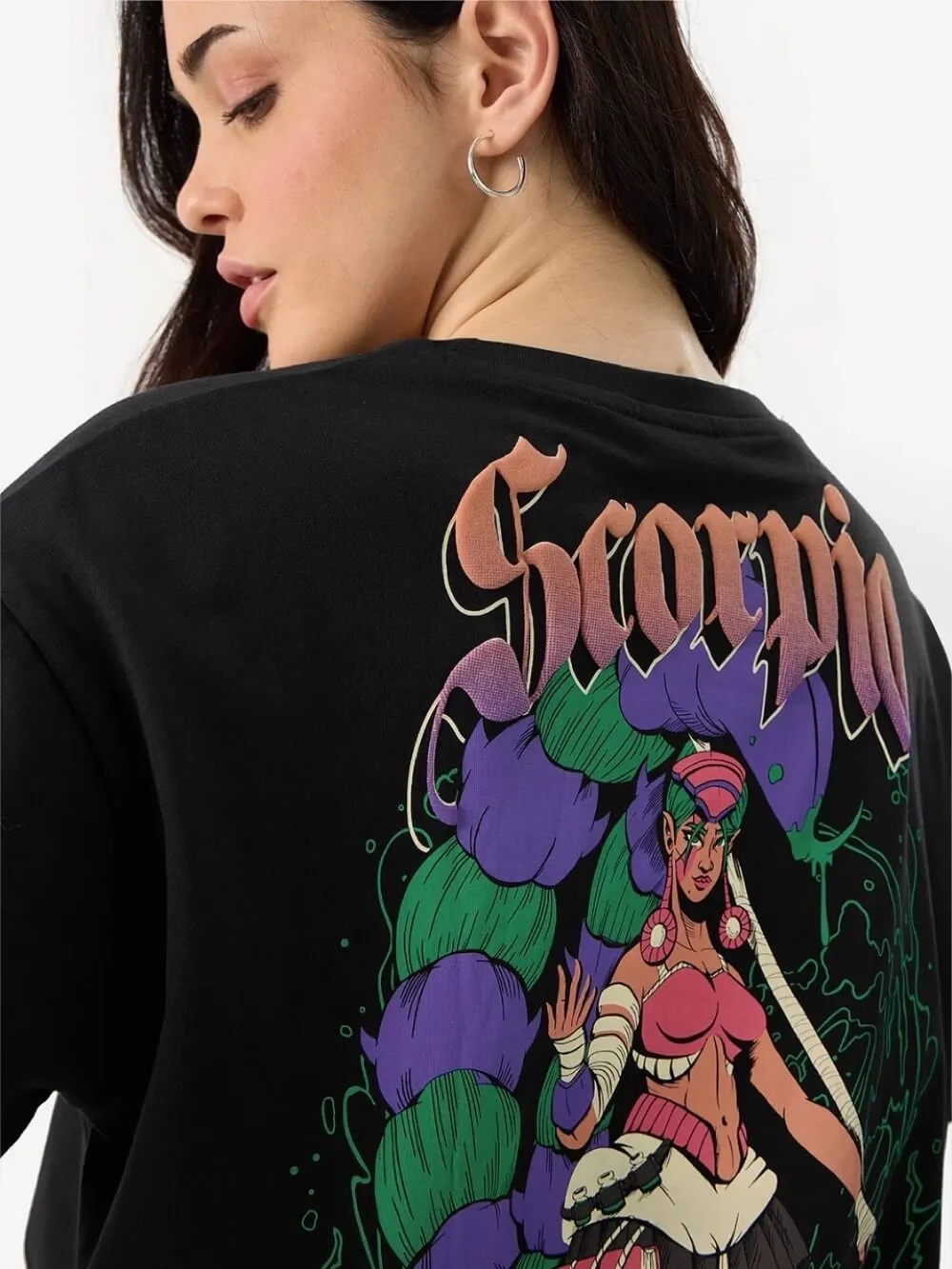 Zodiac Scorpio Printed Womens Drop Shoulder T shirt Legacy Boutiques Bangladesh
