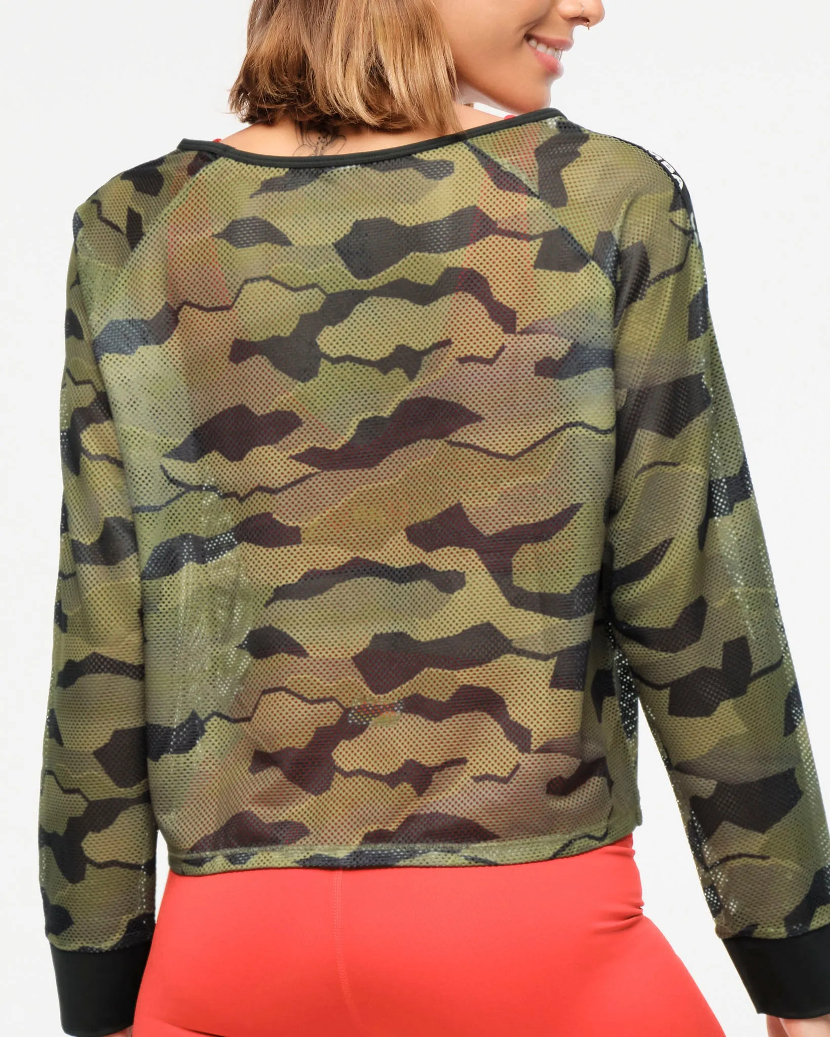 Zumba Explore Raglan Mesh Pullover - Olive Expedition